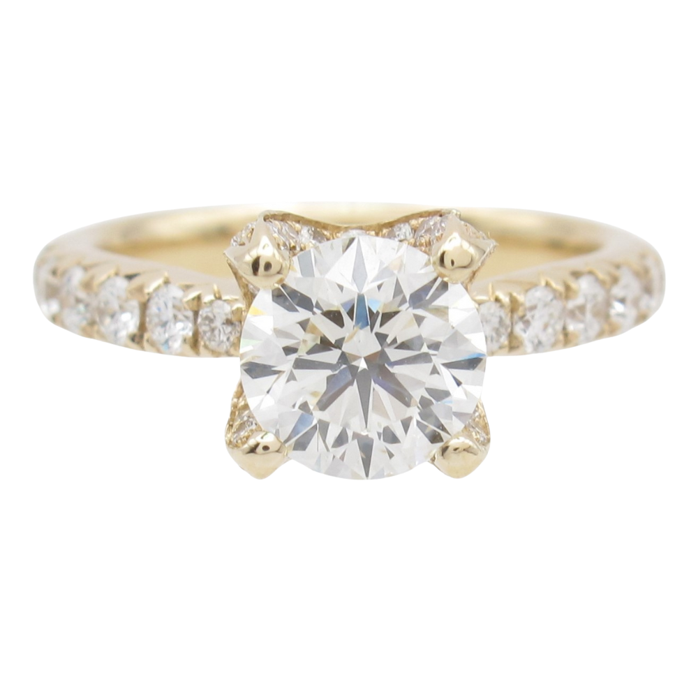 2.27ctw Diamond Engagement Ring 14k Yellow Gold GIA Certified
