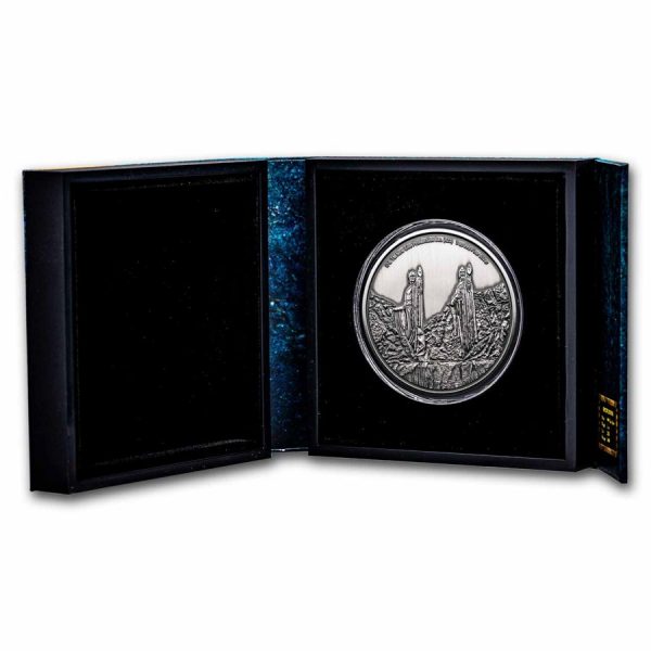 2023 Niue Lord of the Rings Middle Earth Argonath 3 oz Silver Antiqued Coin