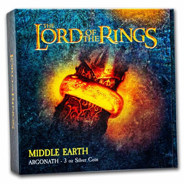 2023 Niue Lord of the Rings Middle Earth Argonath 3 oz Silver Antiqued Coin