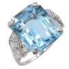 Art Deco Aquamarine 10 carat Platinum Ring Angle (1)