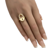 Diamond Accent Padlock Ring 14K Two-Tone Gold (3)