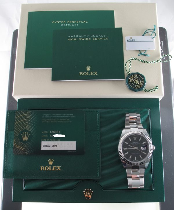 Pre-Owned Like New Rolex 41MM Stainless Steel Datejust (2021) Model 126334 b and p