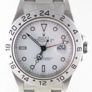 Pre-Owned Rolex Explorer II Polar (1999) Stainless Steel 16570 Front Close