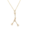 Zodiac Cancer Constellation Necklace Yellow Gold