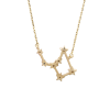 Zodiac Virgo Constellation Necklace Yellow Gold back