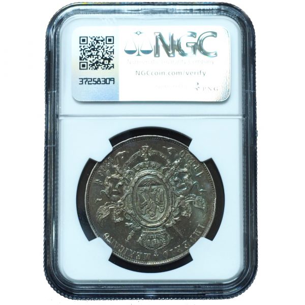 1866-Mo Mexico Peso Maximillian AU Details NGC