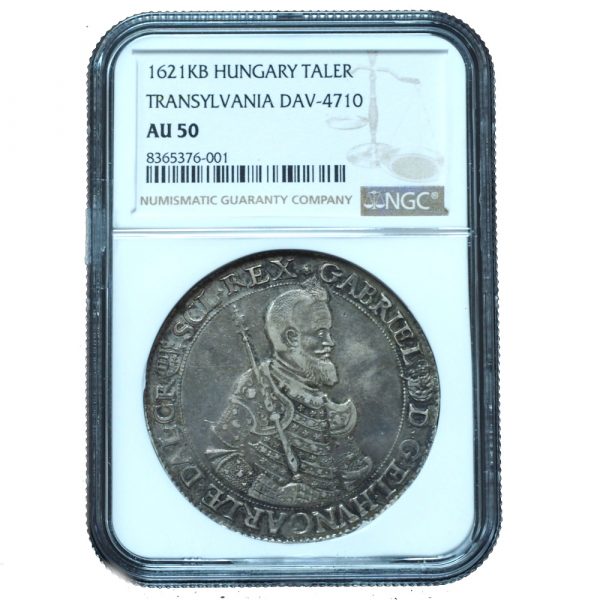 1621-KB Transylvania Hungary Taler AU50 NGC