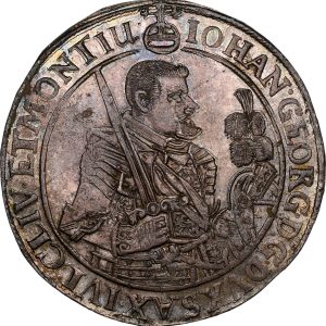 1642-CR Germany Saxony MS62 NGC DAV-7612