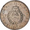 1838-R Argentina 8 Reales La Rioja Coin Rotation AU58 NGC