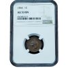 1866 Indian Head Penny AU53 BN NGC