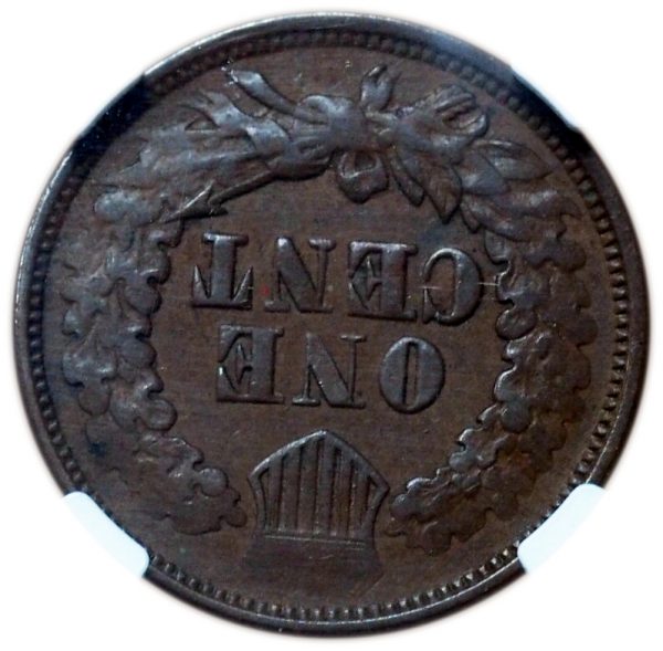 1866 Indian Head Penny AU53 BN NGC