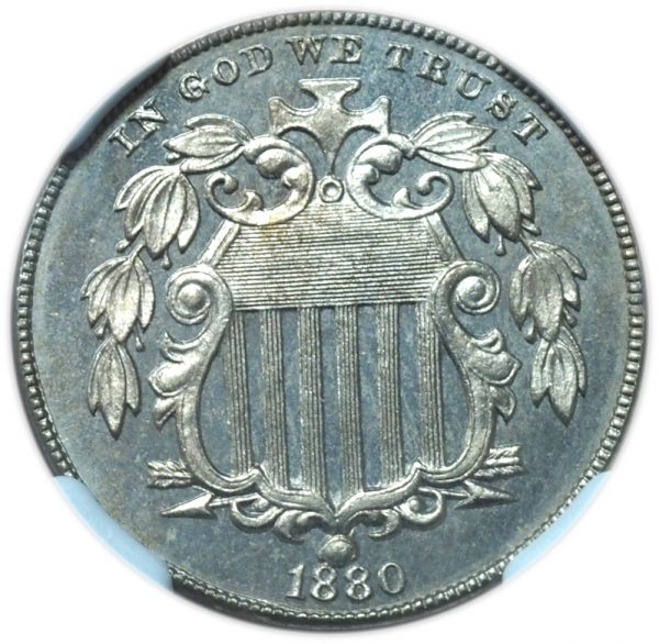 1880 Shield Nickel Proof PR64