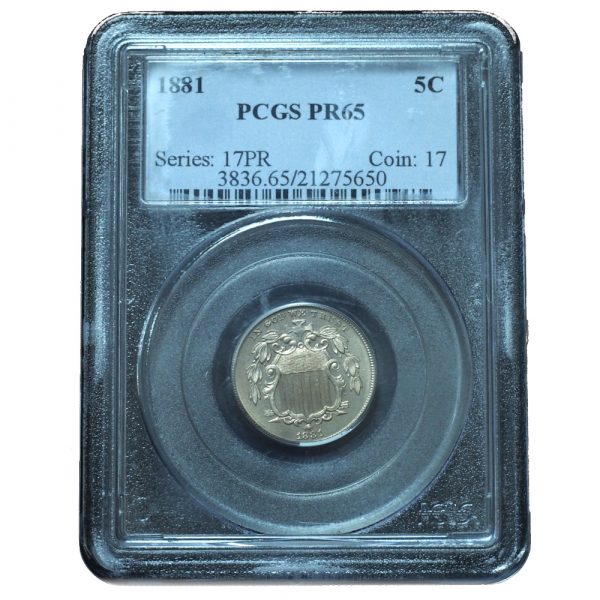 1881 Shield Nickel Proof PR65 PCGS