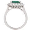 2.52ct Zambian Emerald Diamond Halo Ring 14K GIA Certified profile