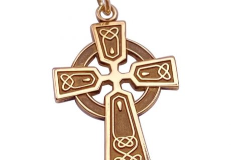 Vintage Celtic Cross Pendant Faith Charm