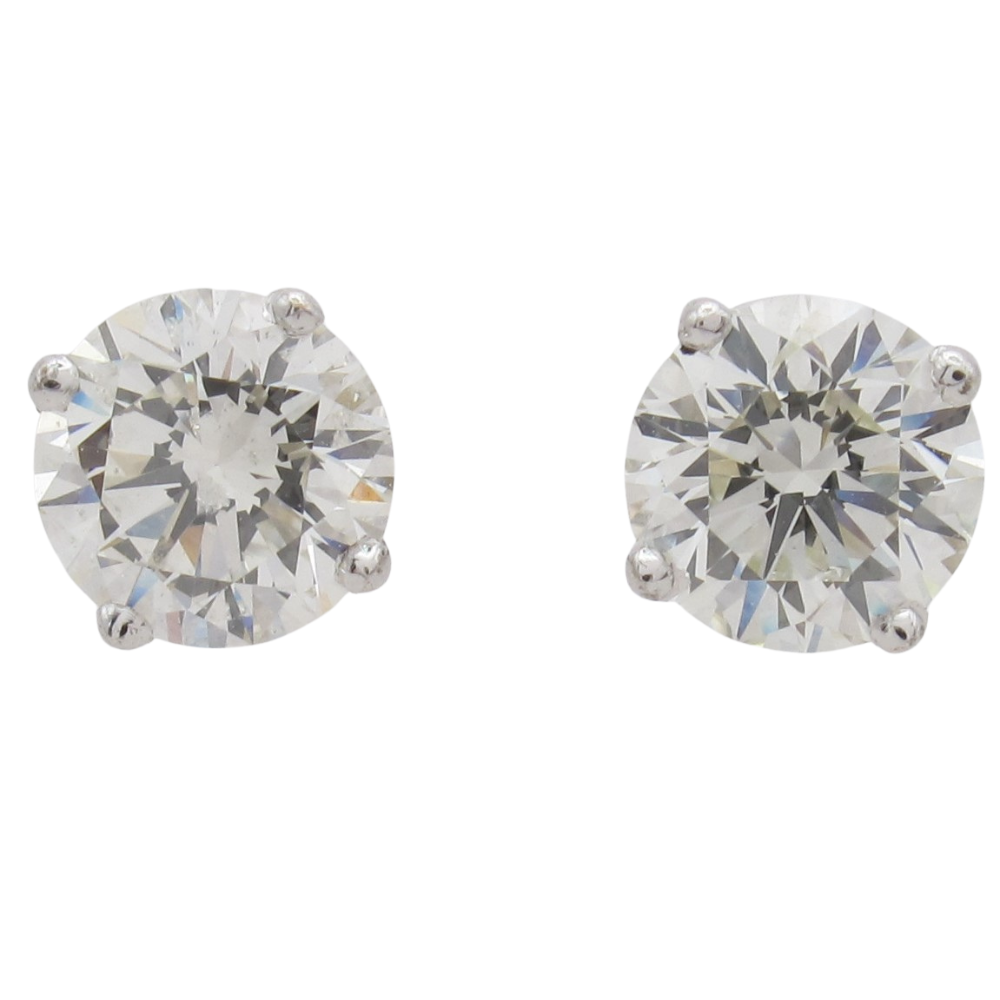 1.02ctw SI2 I-J Diamond Stud Earrings 14K