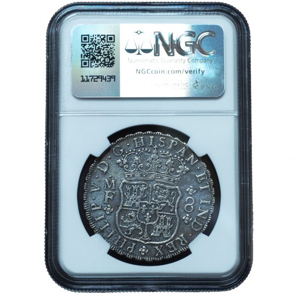 1736-Mo MF 8 Reales Reijgersdaal Ship Wreck UNC NGC