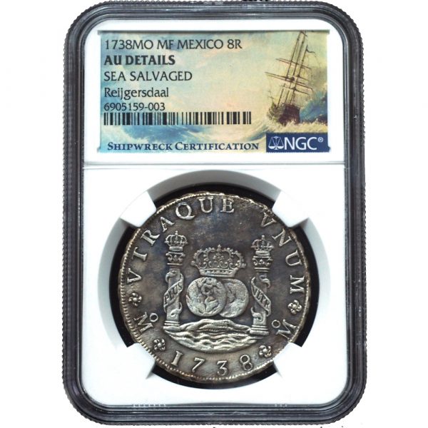 1738-Mo MF 8 Reales Reijgersdaal Ship Wreck AU NGC