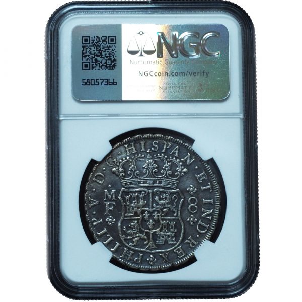 1739-Mo MF 8 Reales Reijgersdaal Ship Wreck UNC NGC