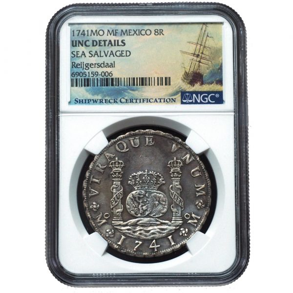 1741-Mo MF 8 Reales Reijgersdaal Ship Wreck UNC NGC