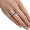 2.17ctw Sapphire & Diamond Band Ring 14K