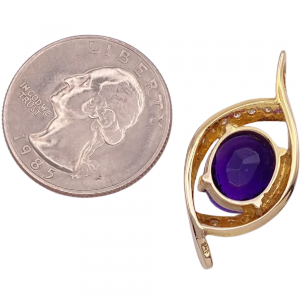 4.73ctw Oval Amethyst Pendant 14K (1)