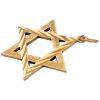 BIG Star of David Pendant Charm 14K Gold side