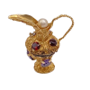 Jeweled Water Pitcher Carafe Charm or Pendant 14K Gold (1)