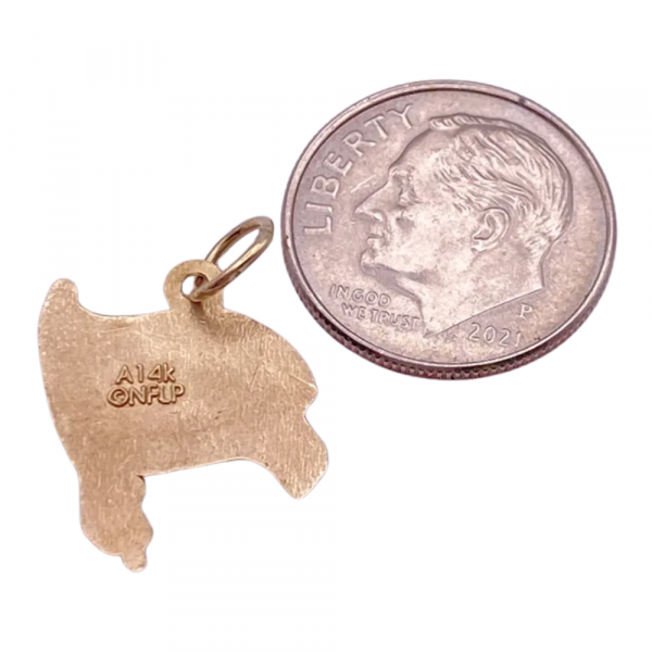 NFL Buccaneers Flag Charm 14K back