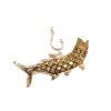 Tarpon with Diamond Hook Pendant Yellow Gold Back