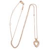 0.26ctw Diamond Heart Necklace 14K Gold full