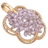0.56ctw Diamond Cluster Pendant 14K Gold side