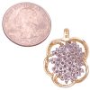 0.56ctw Diamond Cluster Pendant 14K Gold size