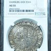 1621 Germany Hamburg Taler AU55 NGC DAV-5364