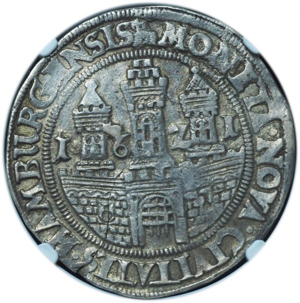 1621 Germany Hamburg Taler AU55 NGC DAV-5364