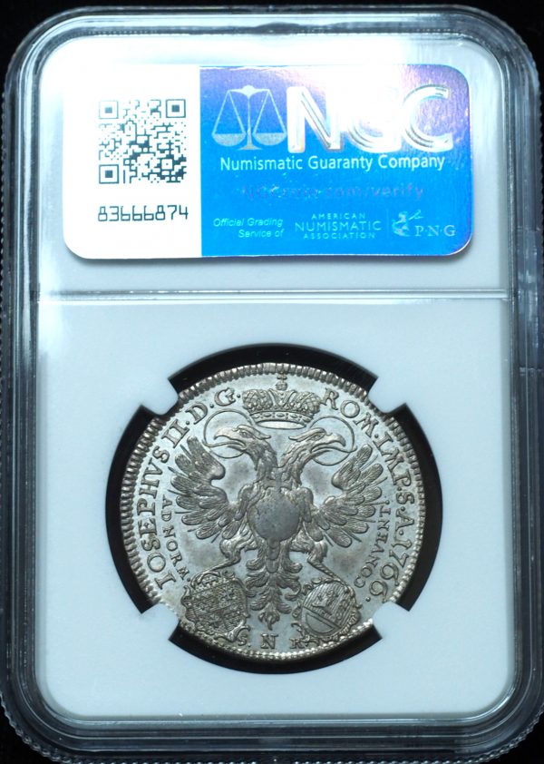 1766 SNR Germany Friedberg Half Taler AU58 NGC