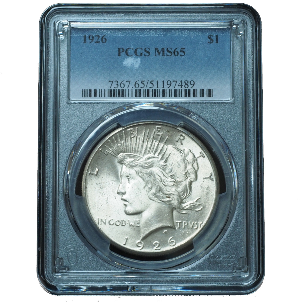 1926 Peace Dollar MS65 PCGS Bright White Gem