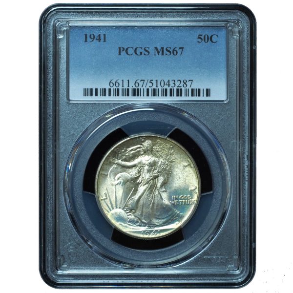 1941 Walking Liberty Half Dollar MS67 PCGS Fresh from Original Rolls
