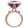 32.15ct Lab Alexandrite Statement Ring 14K Gold side profile