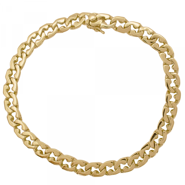 6.8mm Fancy Curb Link 9 Length 14K