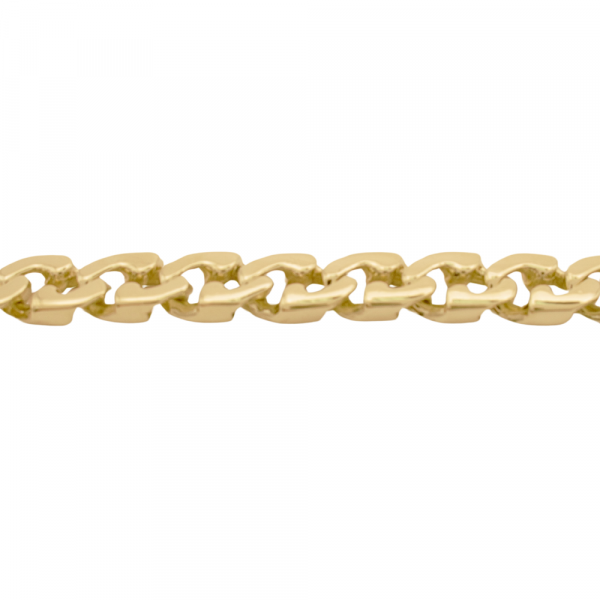 6.8mm Fancy Curb Link 9 Length 14K side