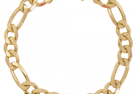 8mm Figaro Link Bracelet 8 Length 14K Gold
