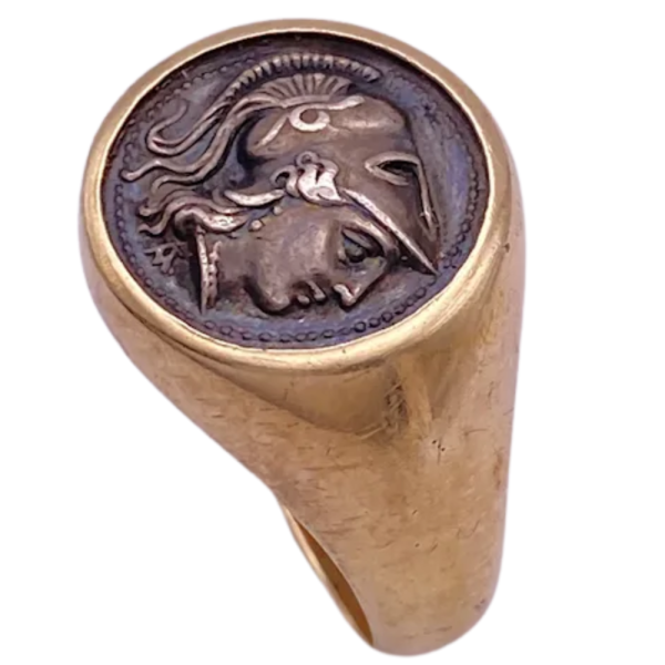 Ancient Coin Replica Goddess Athena 14K (1)