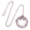 Art Deco 1.09ctw Diamond & Sapphire Filigree Pendant 14K full
