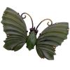 Carved Jade Butterfly Brooch Pin 14K (2)