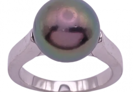 Peacock Tahitian Pearl Ring 14K (2)