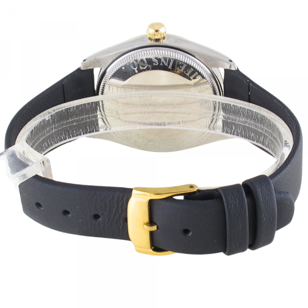 Pre-Owned Vintage Rolex 34MM Oyster Perpetual (1964) Two Tone On Leather Band Model 1002 Back