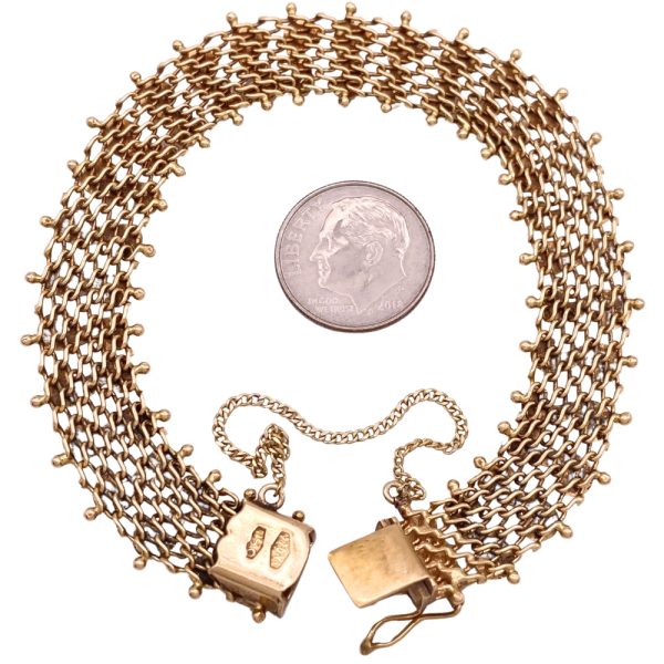 Victorian Revival Mesh Bracelet 18K Gold back
