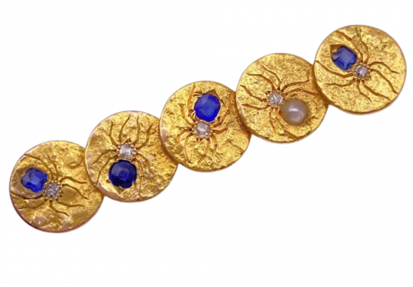 Victorian Spider Brooch Pin 22K (2)