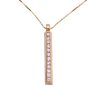 0.30ctw Diamond Minimalist Bar Necklace 14K Gold close